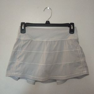 Lululemon White Pace Rival Skirt